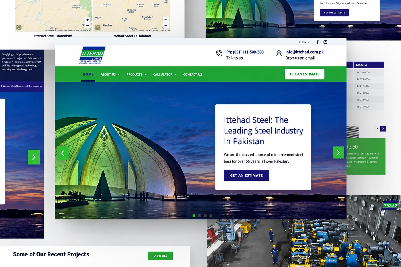 Ittehad website design project